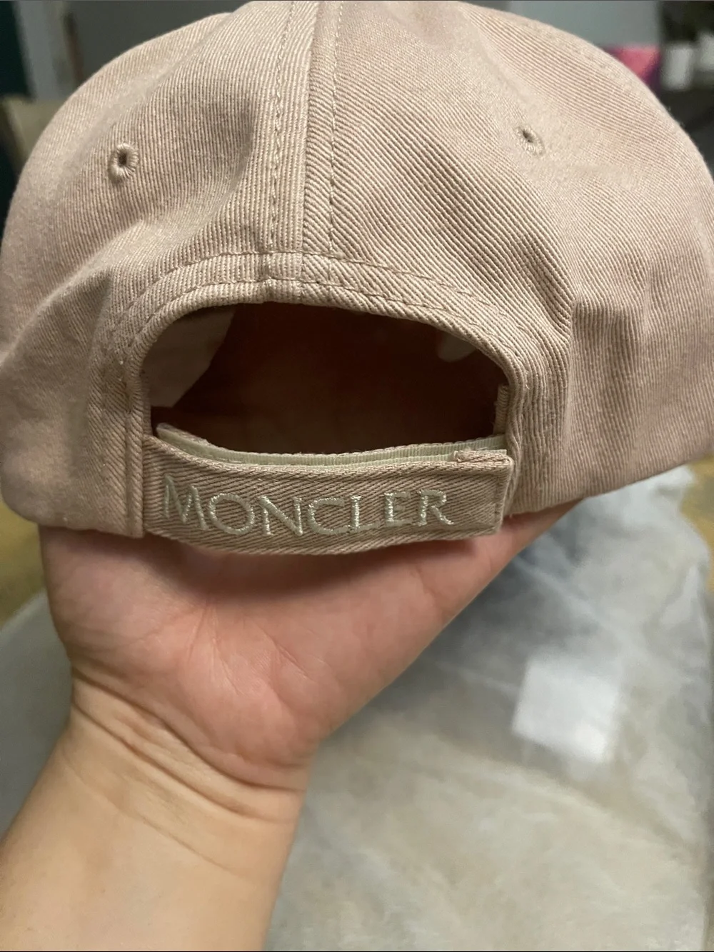 Moncler Blush Pink Logo Baseball Cap